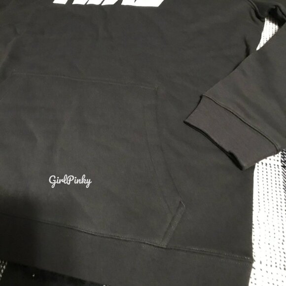Nike pullover hoodie in BLACK WITH WHITE/GREY LOGO SIZES MEDIUM & LARGE - Picture 7 of 7